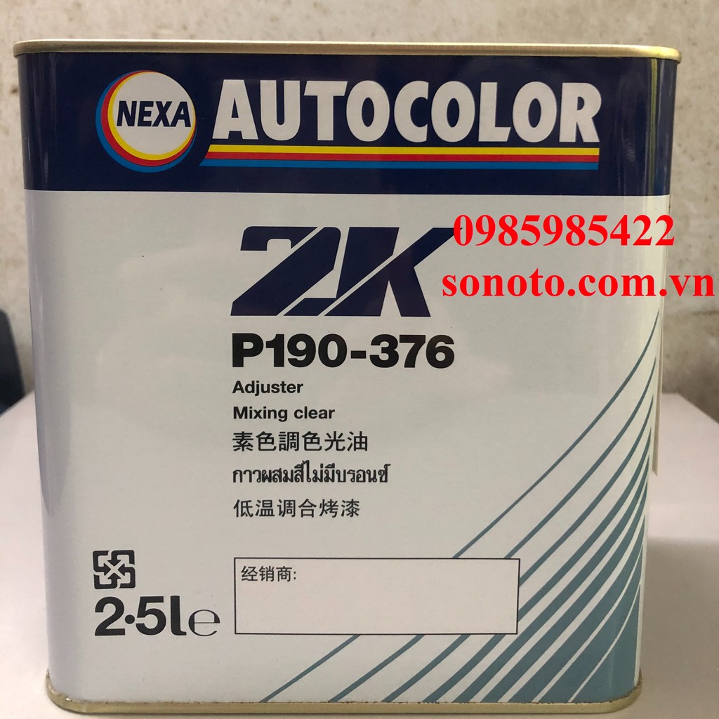 P190-376 Phụ gia (bai đơ) cho màu Solid tự bóng 2K hãng Nexa Autocolor lon 2.5L ( Sơn oto xe máy )