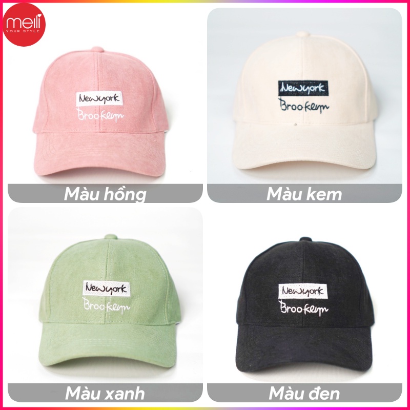 Mũ lưỡi trai Newyork 4 màu cá tính phong cách nam nữ unisex Hàn quốc