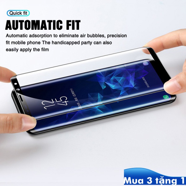 Kính cường lực bảo vệ toàn màn hình 21D cho Samsung S6 S7 S8 S9 S10 S10E S20 5g Note 8 9 10 Pro Lite Plus Edge