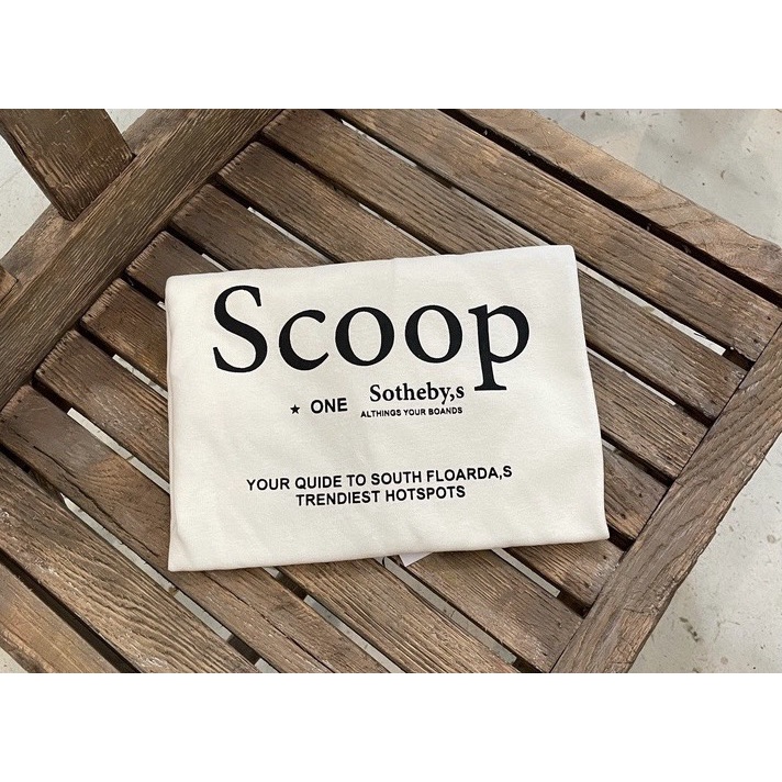 Áo thun tay lỡ cotton 2 chiều dáng unisex form rộng mã SCOOP