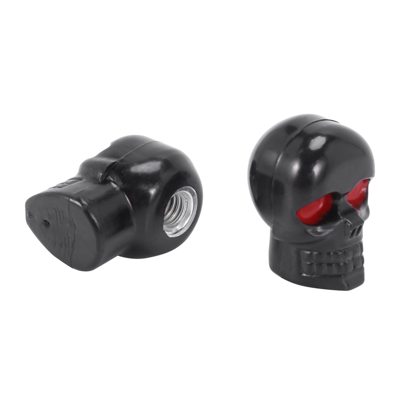 1 Cặp Ốc Vít Gắn Biển Số Xe Máy Màu Đen Hình Đầu Lâu