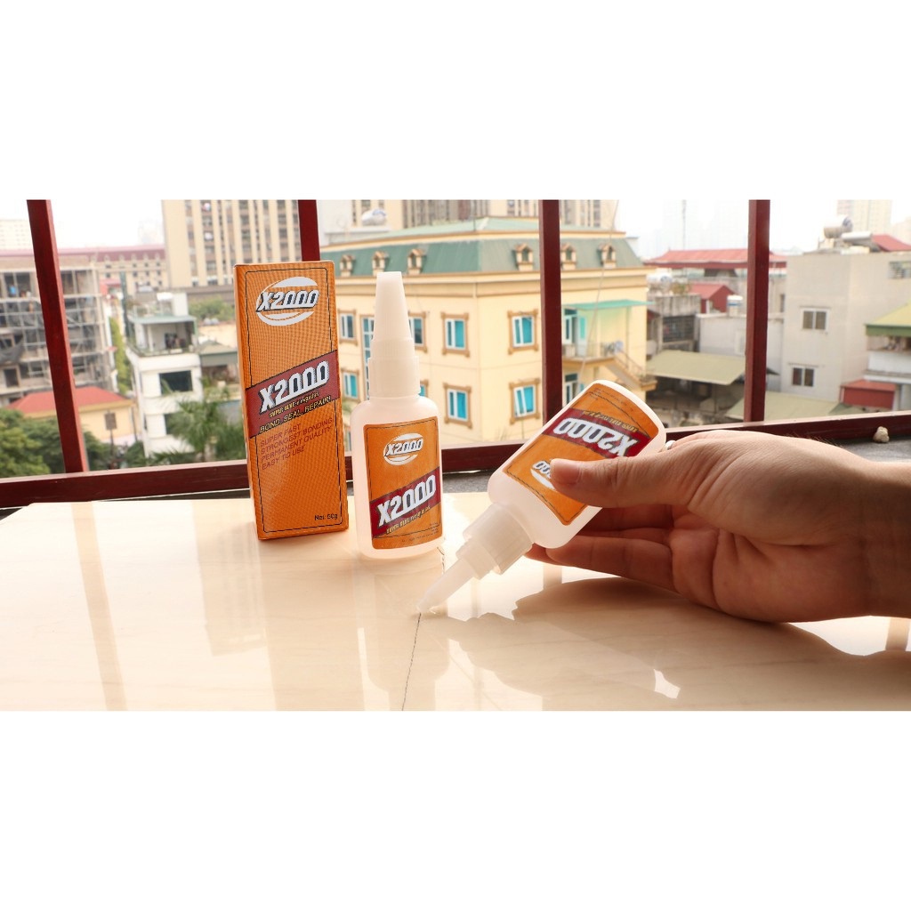 Keo Siêu Dính X2000 50g Dán Đa Năng Dán Nhựa ,Dán Gỗ ,Dán Giày Dép, Dán Sắt ,Dán Sứ