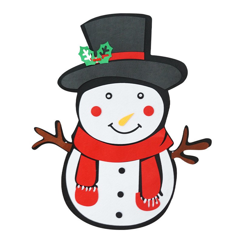 Đồ trang trí giáng sinh bằng vải nỉ hình người Tuyết, cây thông Noen