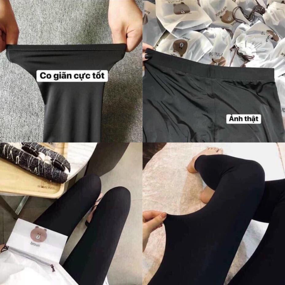 (giá sỉ = lẻ) QUẦN LEGGING GẤU BROWN THUN LẠNH CO GIÃN 4 CHIỀU