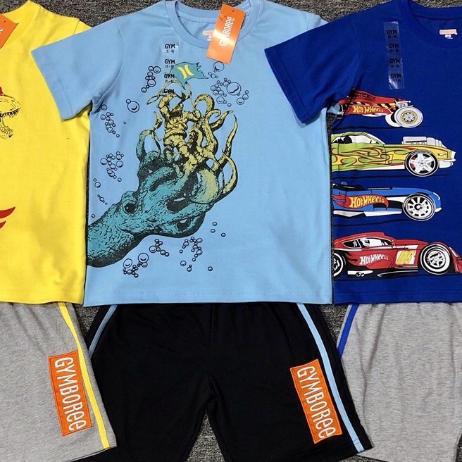Size S (28-32kg) Bộ Gymboree XANH NHẠT