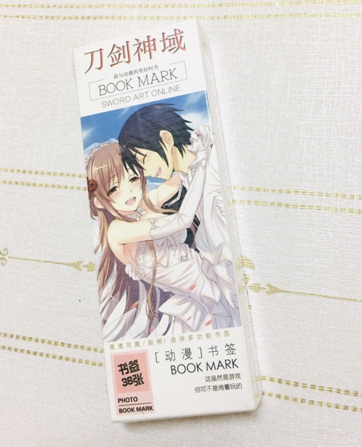 Bộ 36 đánh dấu trang anime sword art online , 36 tấm bookmark sword art online