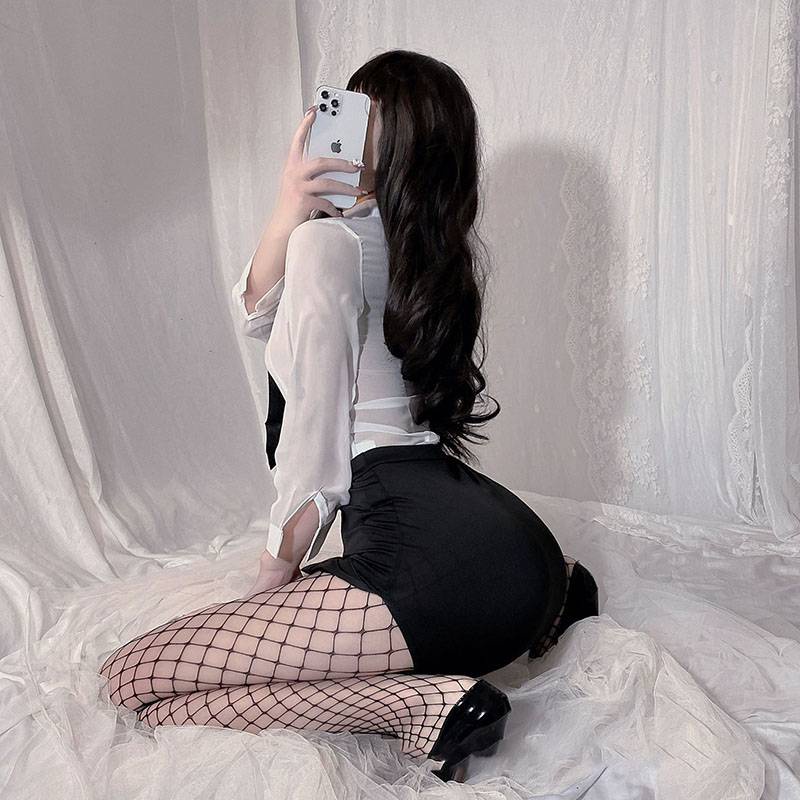 Bộ Đồ Ngủ Hóa Trang Thư Ký 2022 Quyến Rũ Cho Nữ