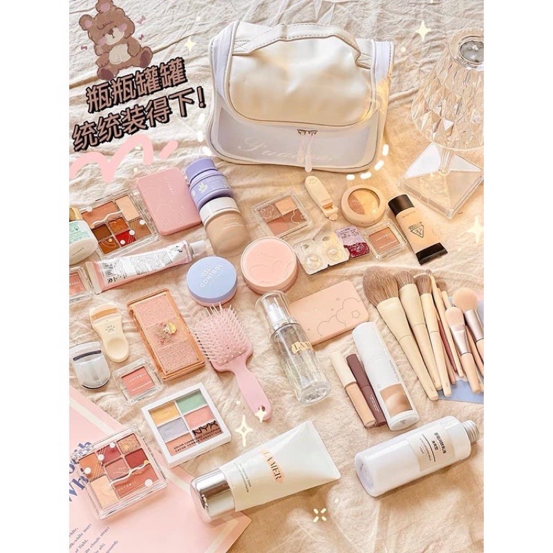 Túi xách nữ cầm tay đựng đồ mỹ phẩm đa năng COSMETIC BAG nhiều ngăn nhựa PVC chống thấm nước