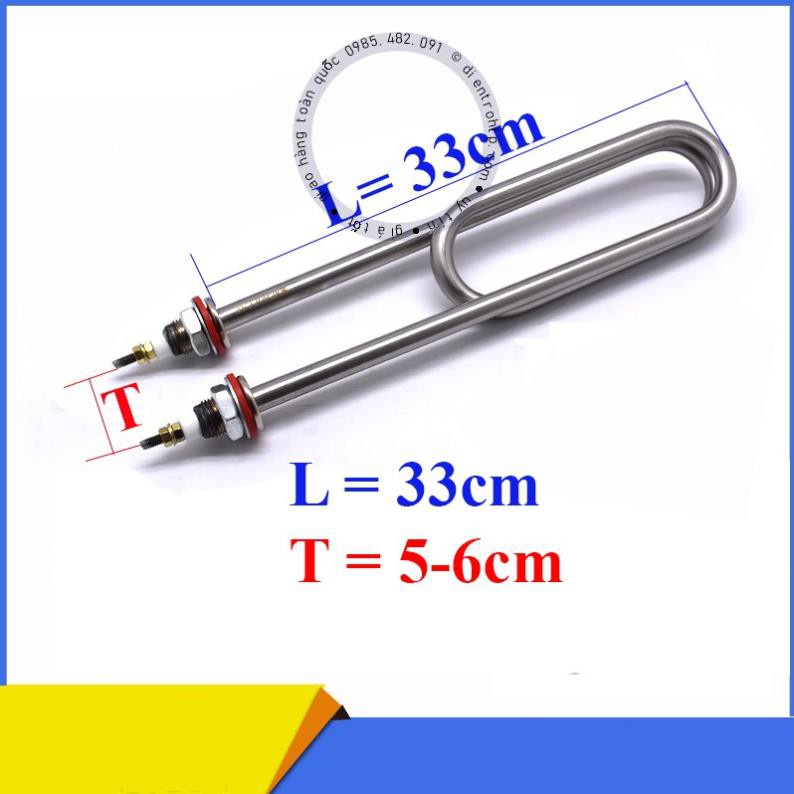 Còng điện U kép, thanh nhiệt đun nước tủ hấp, maiso tủ cơm, ruột gà điện trở 220V, 380V - 3kw 4kw 5kw 6kw
