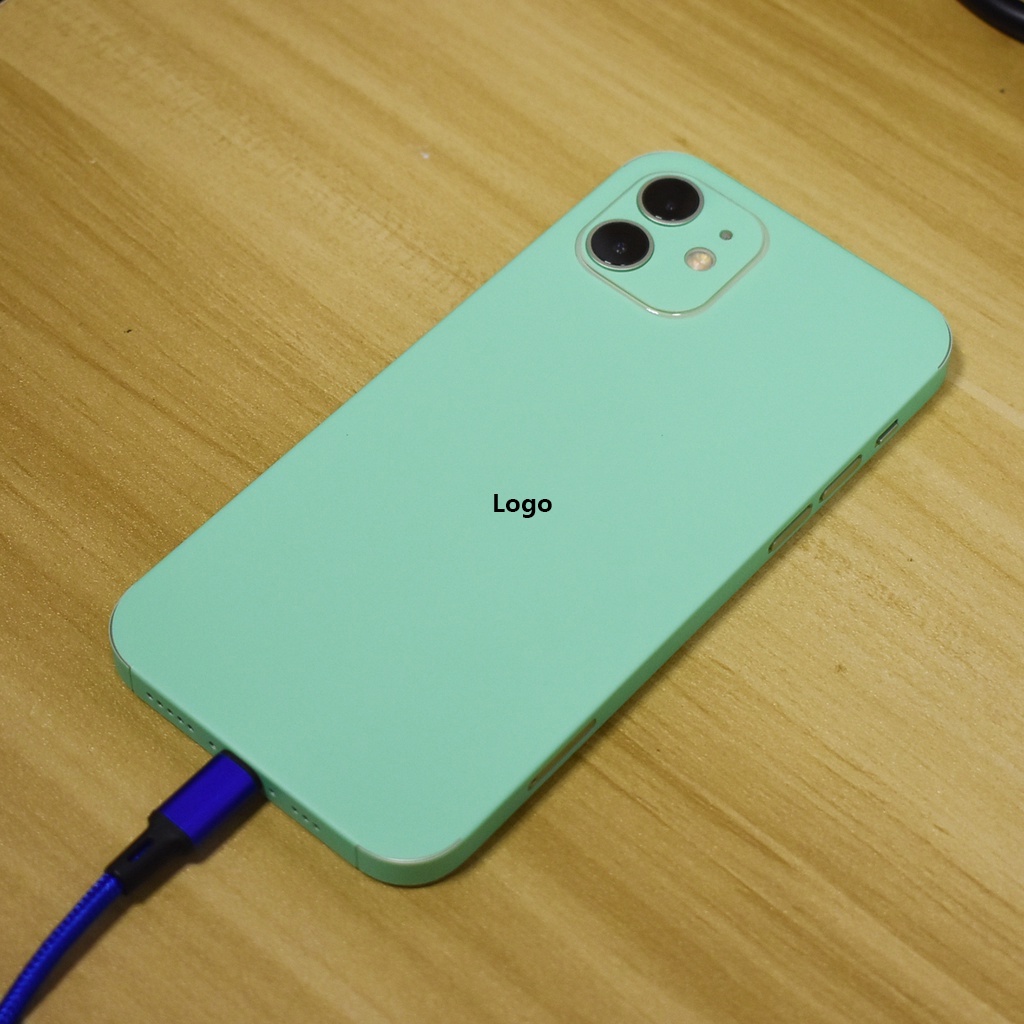 Miếng dán trang trí mặt lưng màu trơn thích hợp cho iPhone 12 13 Pro Max Mini