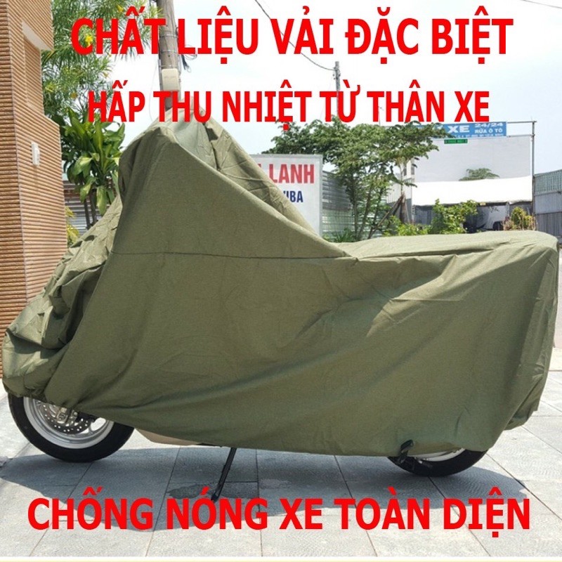 Bạt Trùm Xe Máy Vải Dù Loại Dày Siêu Bền Trọng Lượng 1,4kg