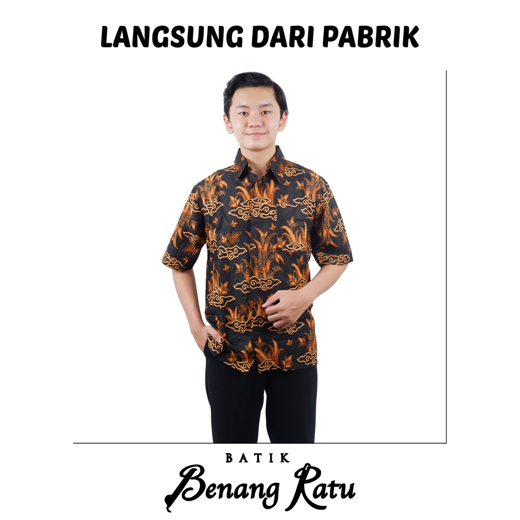 Queen Yarn Hem Batik Áo Thun Tay Ngắn Mega Mendung Sogan Bán Chạy Nhất