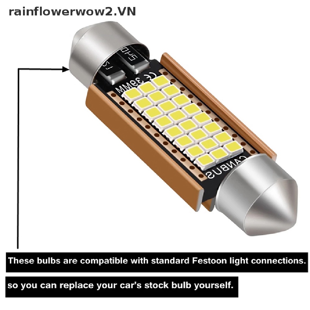 Bóng Đèn LED Siêu Sáng 31mm 36mm 39mm 41mm C5W C10W C3W Chuyên Dụng Cho Xe Hơi