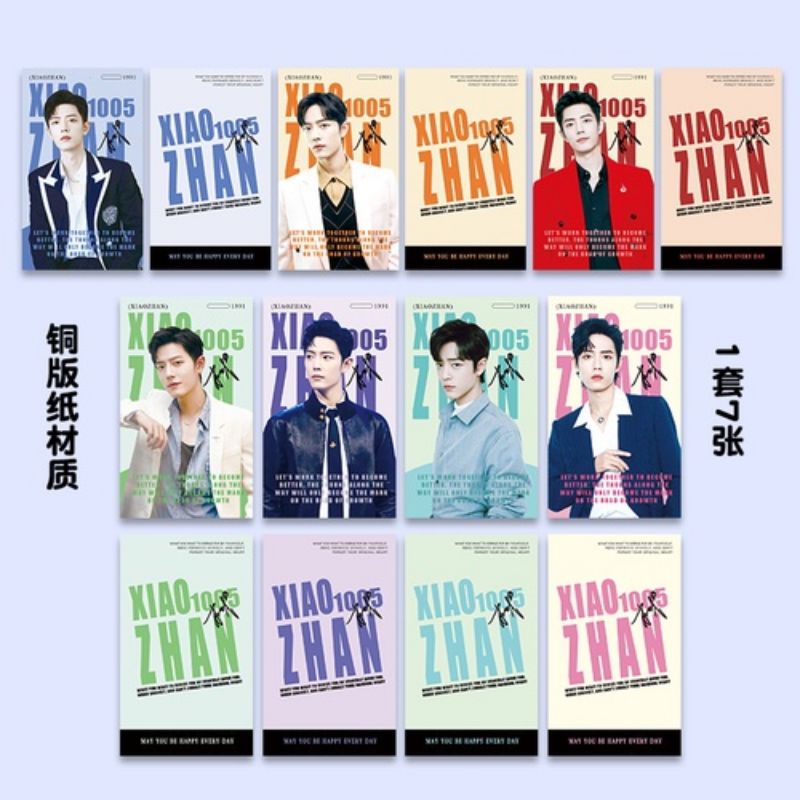 Set 7 card in hình Vương Nhất Bác, Tiêu Chiến, BJYX Bác Quân Nhất Tiêu xịn xò V40