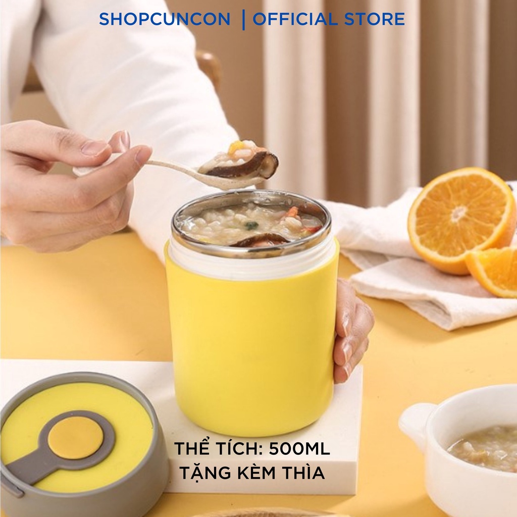 Bình ủ cháo giữ nhiệt cho bé Bình đựng canh đựng cháo ủ nhiệt