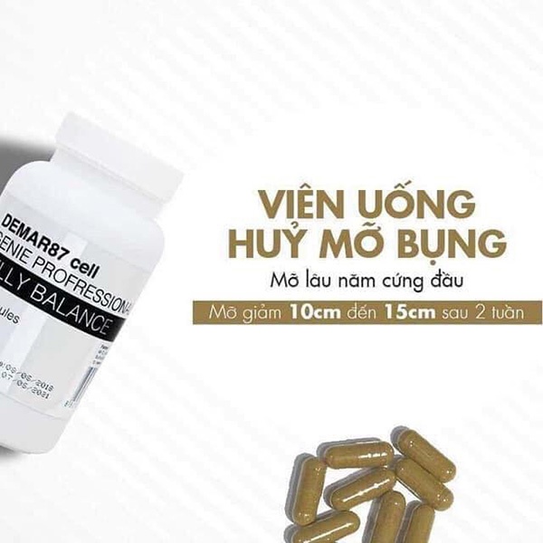 Viên Uống Tan Mỡ Bụng Demar87 Cell Genie Professional Belly Balance 130 Viên