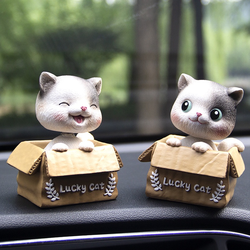 Trang trí ô tô - mèo Lucky Cat kute dễ thương trang trí taplo ô tô, hoặc để bàn làm việc