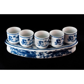 Kỷ ngai 5 chén thờ cúng Long Phụng