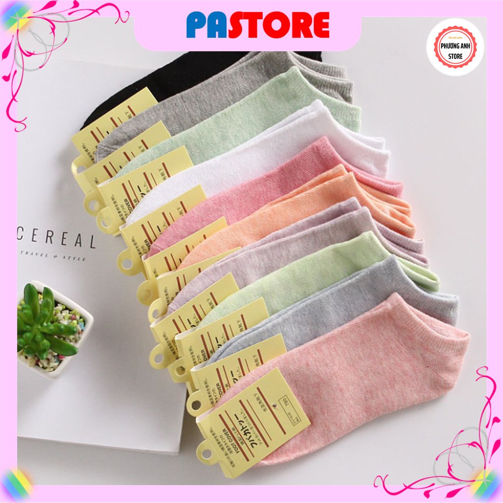 Tất ngắn cổ người lớn dành cho nữ sợi bông nguyên chất, không bai, không xù PASTORE.