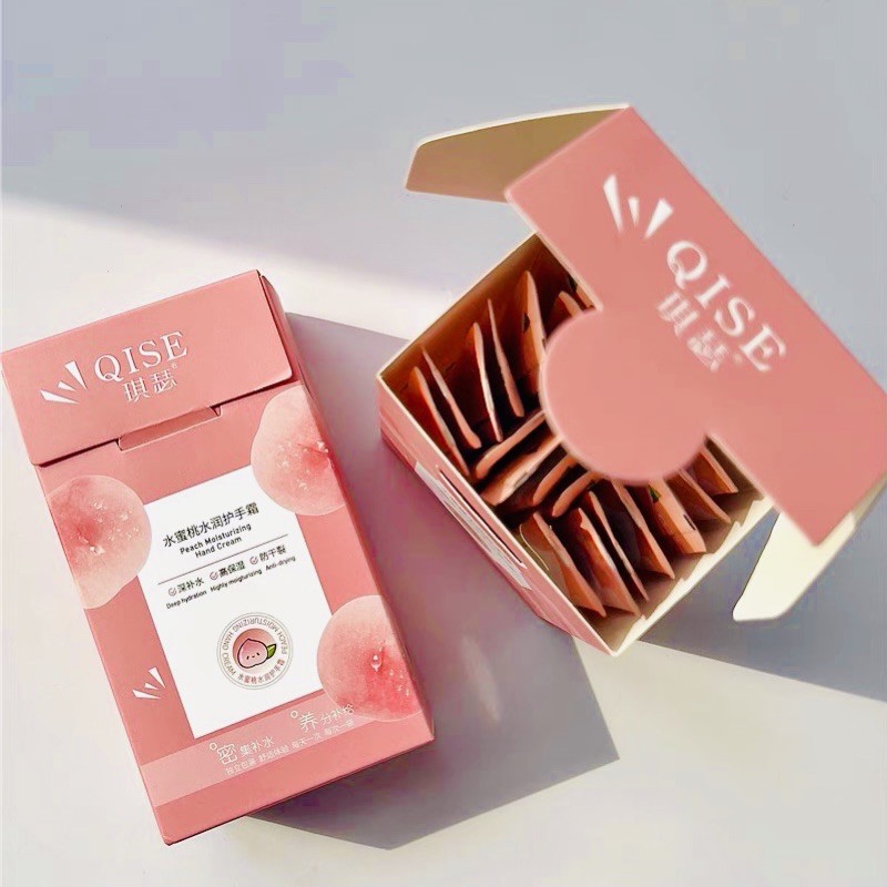 HỘP 20 GÓI Kem Dưỡng Da Tay Ẩm Mịn Màng Và Móng Chắc Khoẻ QISE Đào Cao Cấp | BigBuy360 - bigbuy360.vn