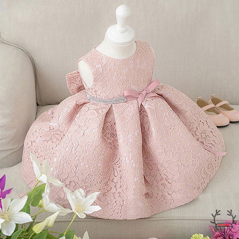 ESO-Flower Girl Dresses Lace Flower Birthday Wedding Bridesmaid Formal Party