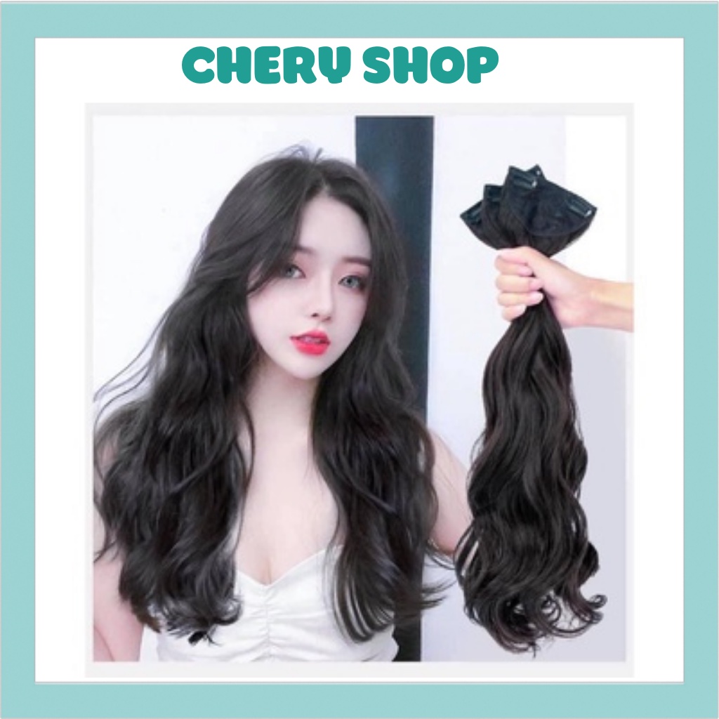 Tóc giả nữ kẹp ❤️❤️ FREESHIP ❤️❤️ kẹp phím phồng xoăn set 3 phím cực hot