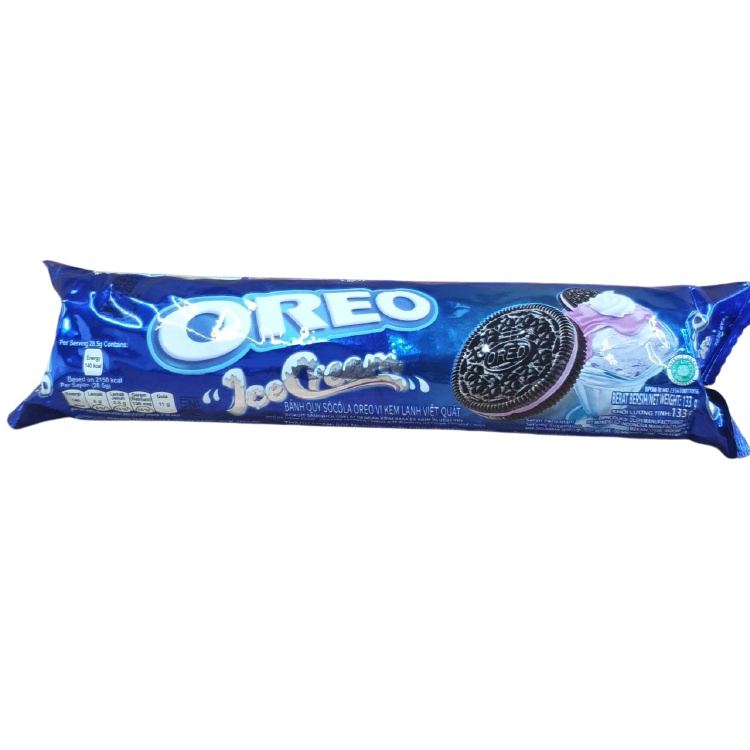 Bánh Quy Sôcôla Oreo Vị Kem Lạnh Việt Quất Blueberry Ice Cream (Cây 133g)