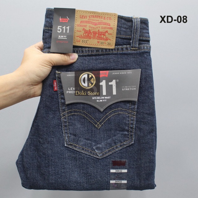 Quần Jean Nam Xanh Đậm XD-08, Quần bò nam dáng ôm đứng, chất ko giãn, Cambodia xuất dư - DOKI | BigBuy360 - bigbuy360.vn