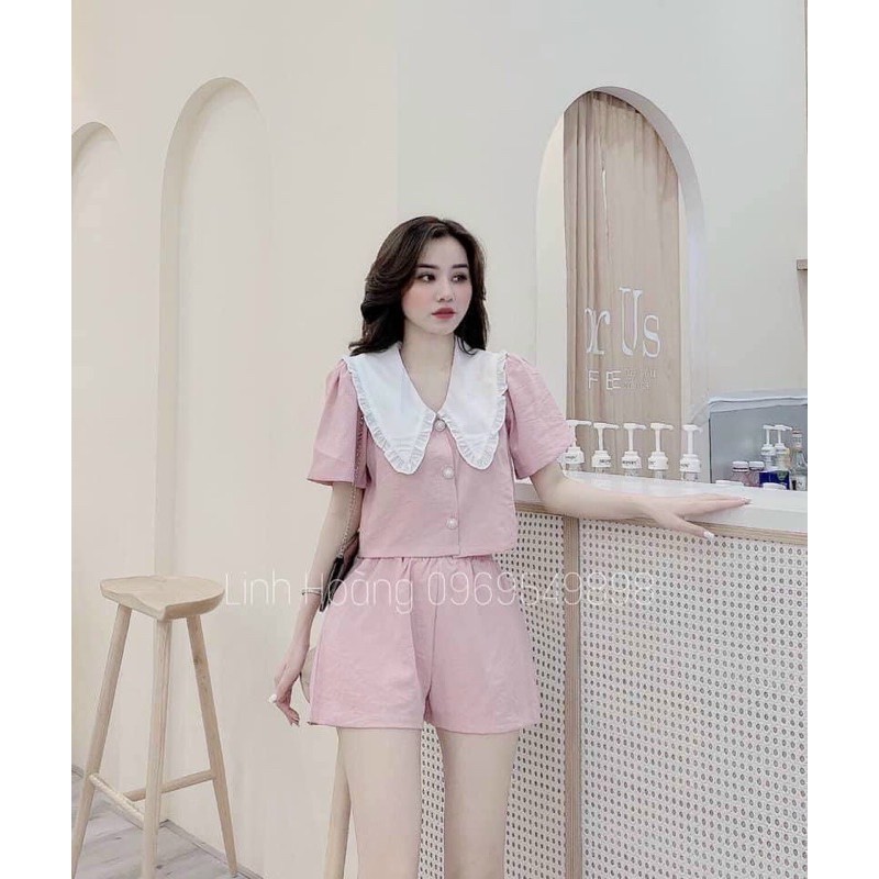 [Mã FAGREEN245 giảm 10% tối đa 30K đơn 99K] set bộ đũi cộc cổ bèo bản to | BigBuy360 - bigbuy360.vn