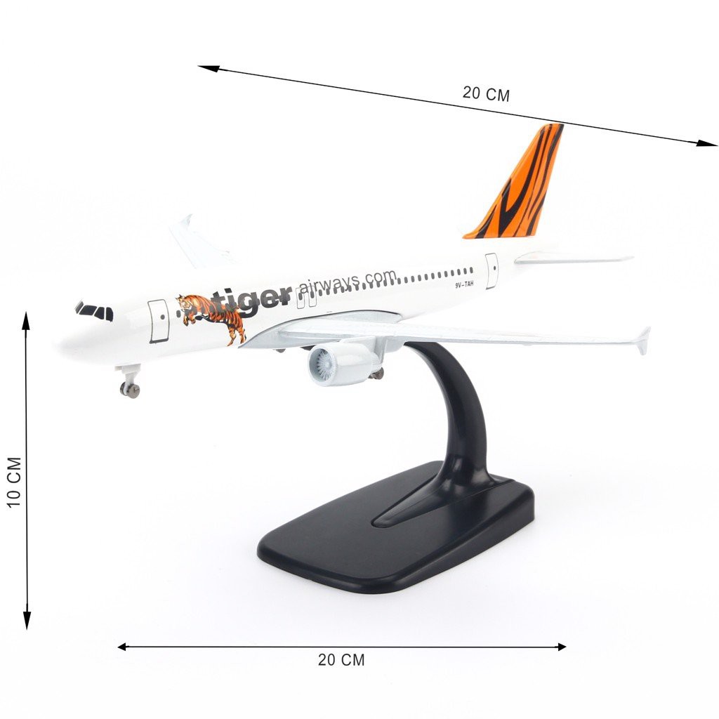 Mô hình máy bay Tiger Air Airbus A320 20cm Everfly