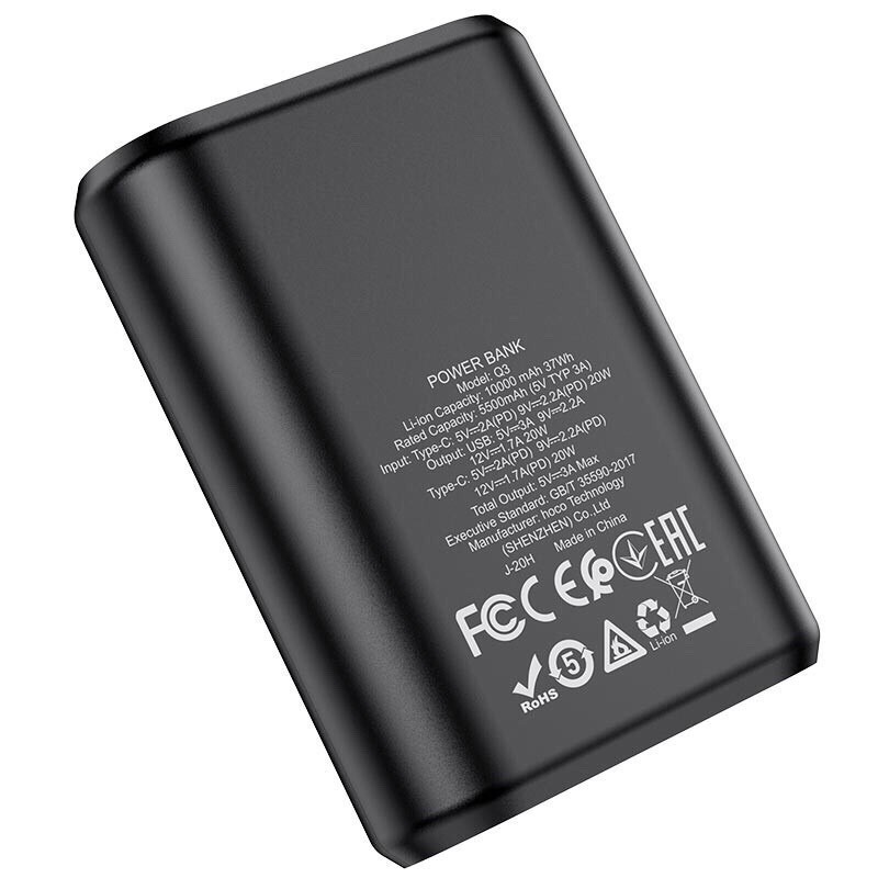 Sạc Dự Phòng 10000mah Hoco Q3 New Hỗ Trợ Sạc Nhanh 20W có đèn Led hiển thì dung lượng pin