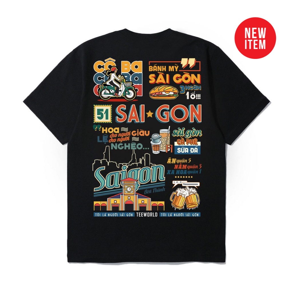 Áo Thun Local Brand Teeworld Saigonese - Cô Ba Sài Gòn T-shirt Season 2 Nam Nữ Unisex | BigBuy360 - bigbuy360.vn