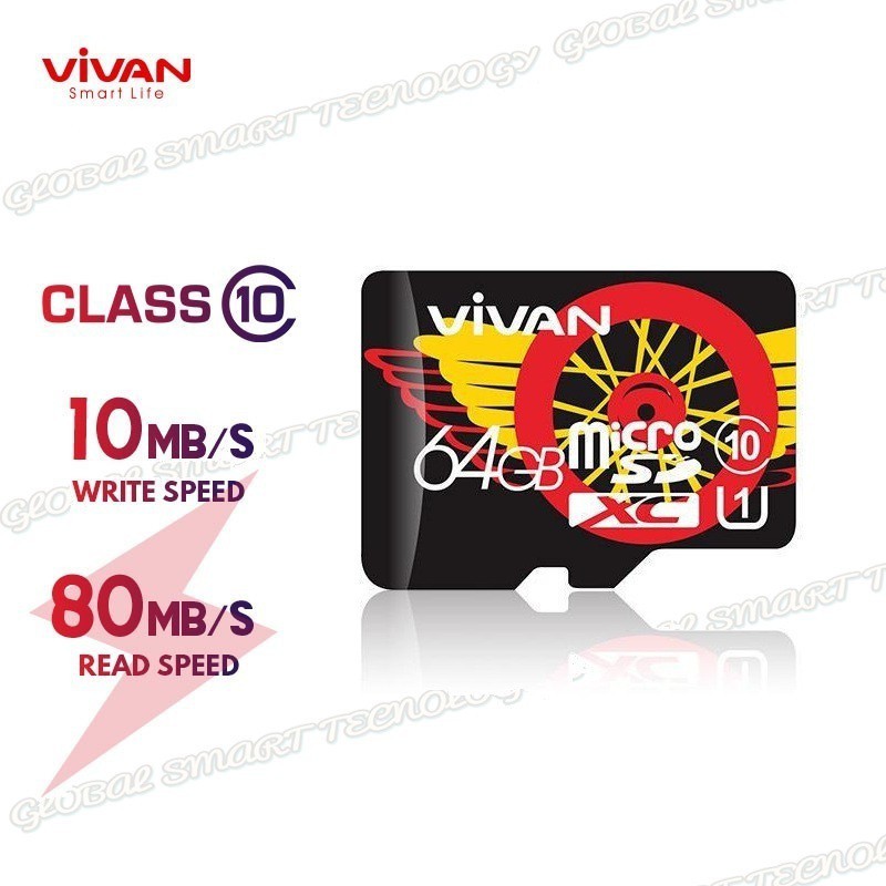 Thẻ Nhớ Micro Sd Vivan V64u10 64gb Class 10 Tf 10mbs 2