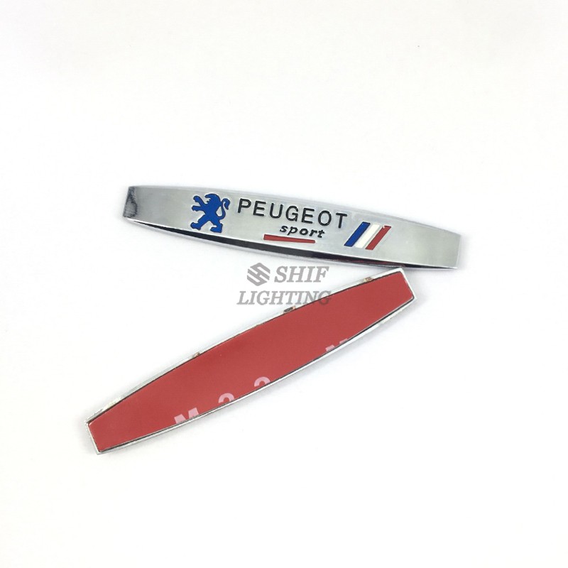 Set 2 hình dán kim loại bảo vệ trang trí xe hơi Peugeot