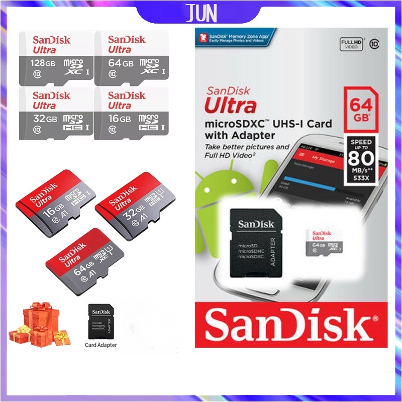 Thẻ Nhớ micro sd ultra a1 tf 16gb / 32gb / 64gb / 128gb / 256gb
