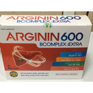 Bảo vệ gan, giải độc gan Arginin 600 Bcomplex Extra