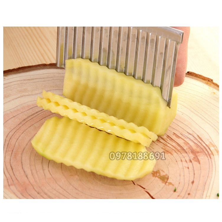Dao Cắt Lát Củ Quả Gợn Sóng Bằng Thép Không Gỉ