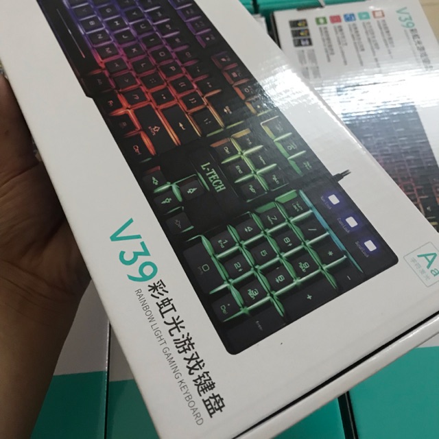Bàn phím máy tính led v-39