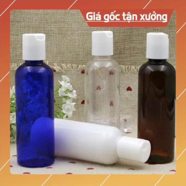 Chai Chiết Mĩ Phẩm ❤ TOP GIÁ RẺ ❤ Chai nhựa pet nắp nhấn trắng đục 50ml,100ml chiết mỹ phẩm , , phụ kiện du lịch