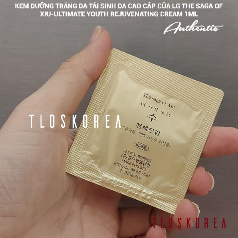 10 Gói Kem Dưỡng Trẻ Hóa/Chống Lão/Tái Sinh Da-The Saga Of Xiu Ultimate Youth Rejuvenating Cream 1Ml ( Sample)