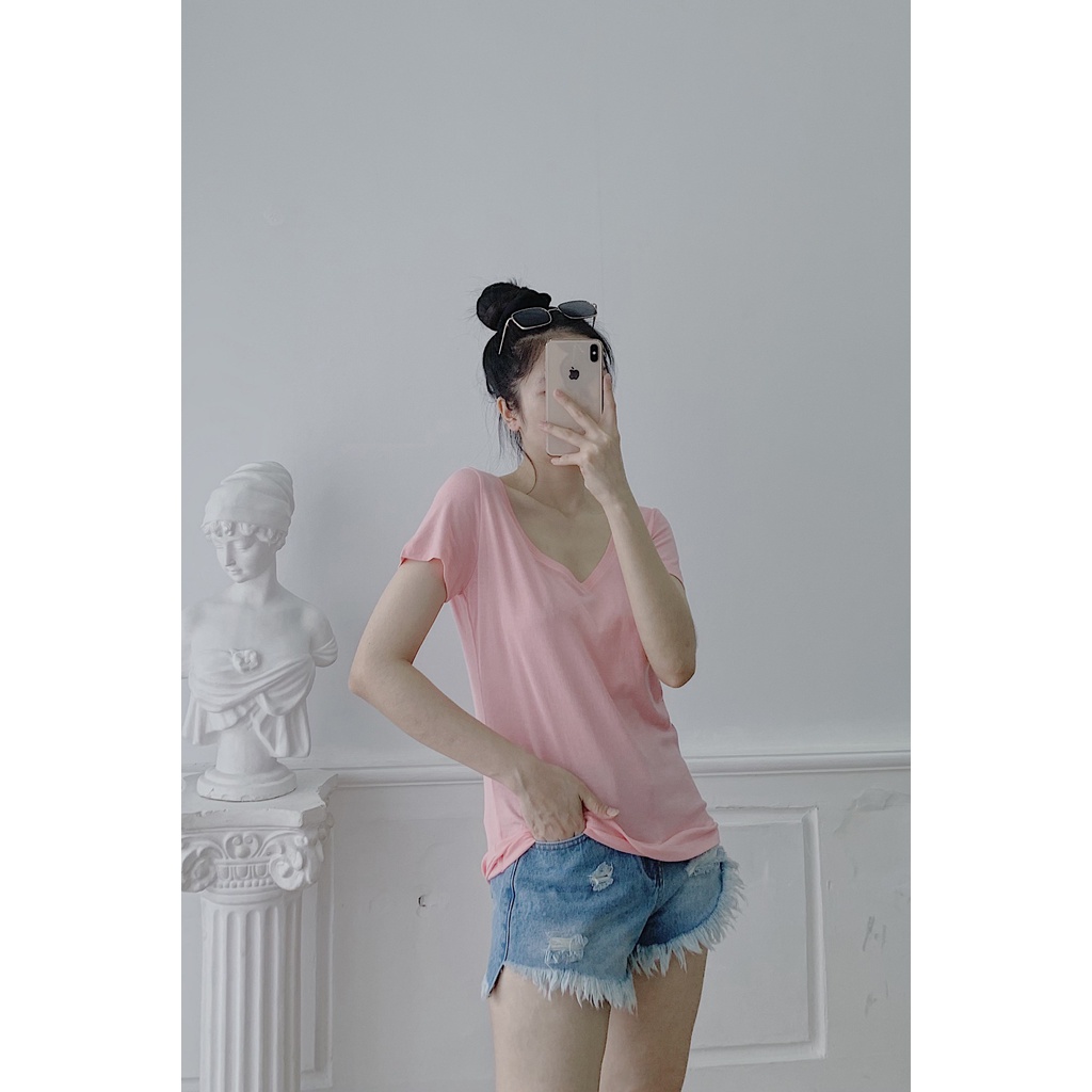 [Mã INCU20 giảm 20K đơn 150K] Áo thun Masara chất liệu Visco cao cấp màu hồng