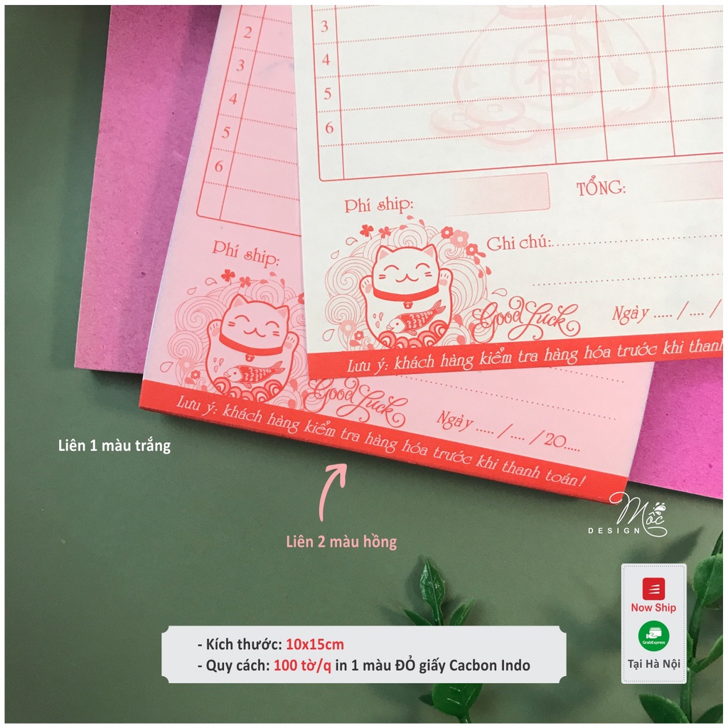 Hoá đơn MÈO THẦN TÀI loại bé 2 liên