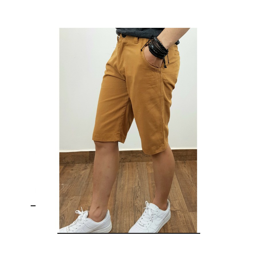 Quần kaki Short nam vải dày co giãn đường chỉ chắc chắn xanh đen và nâu (SHOP BÁN TÌNH YÊU CHO NANG GỬI CHÀNG)