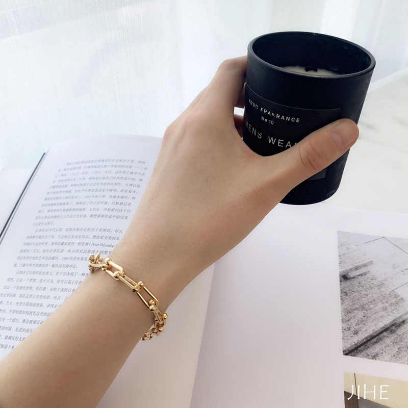 Korean fashion bracelet women silver chain bracelet lovers friendship bracelet jewelry