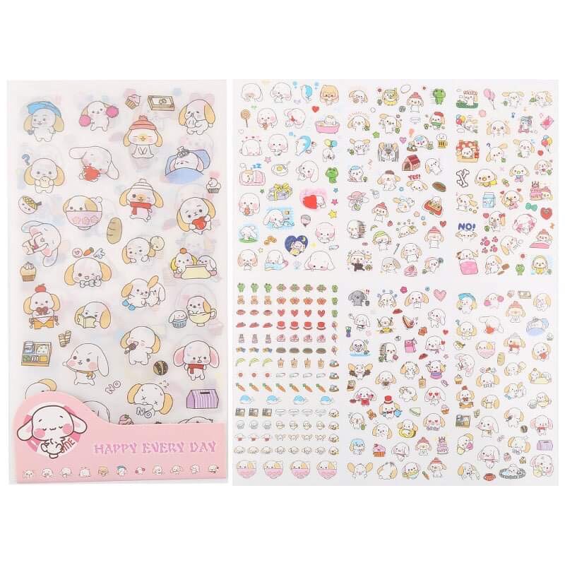 🗳Set 6 tấm sticker vui nhộn, hình dán trang trí