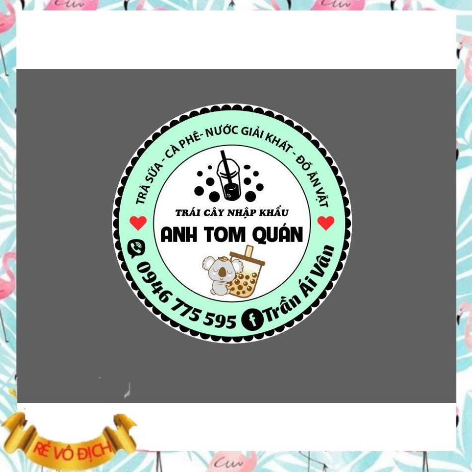 Tem decal giấy dán ly trà sữa, trà chanh, coffee,...Thiết kế theo yêu cầu. Khổ A3 Chất lượng Số 1