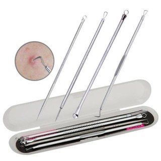 Bộ 4 cây nặn mụn 8 đầu kèm hộp tiện lợi