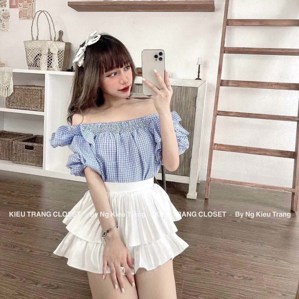Chân váy xếp ly 2 tầng chống nhăn có quần trong Lưng cạp cao siêu HOT - Kim Dung Fashion Store