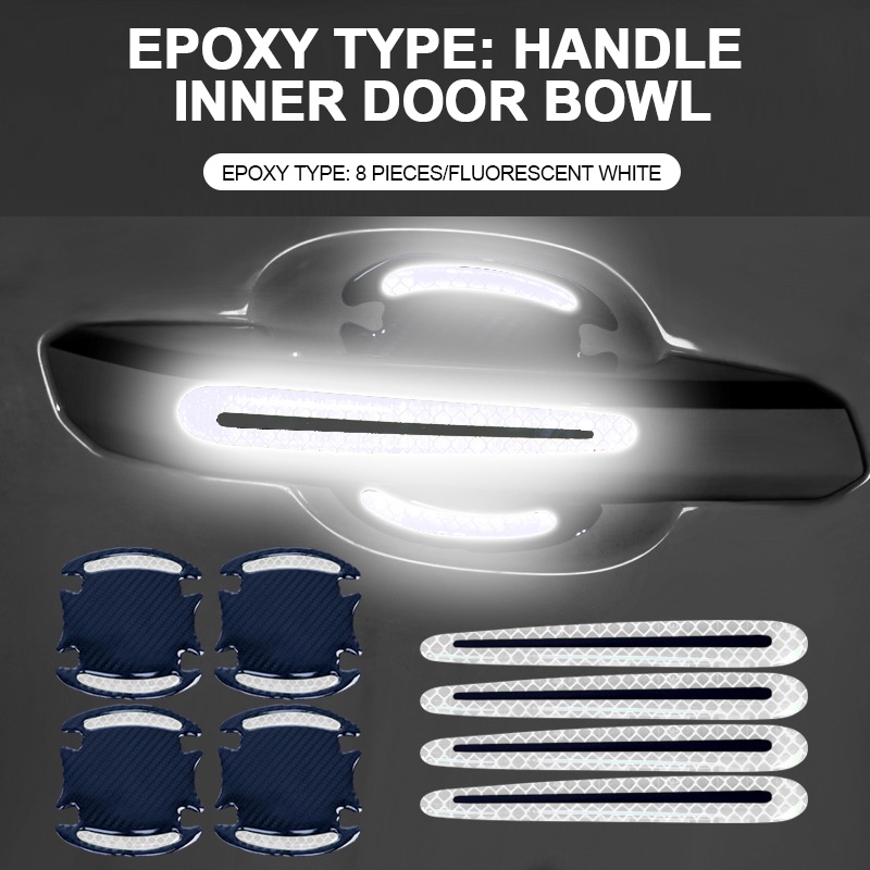 Miếng Dán Tay Nắm Cửa Xe Hơi Họa Tiết Sợi Carbon 3D Chống Trầy Xước Tiện Dụng