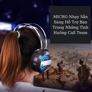 Tai Nghe Gaming Q9 Có Mic Cực Nhạy LED 7 Màu Thay Đổi Liên Tục Âm Thanh 7.1 Bảo Hành 1 Năm